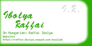 ibolya raffai business card